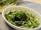 減塩レシピ｜さっぱり 水菜とわかめのサラダ｜無添加