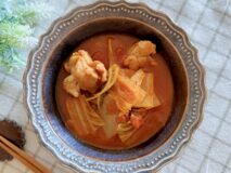 無添加の「さっぱり 鶏肉と白菜のトマト煮」の減塩レシピ